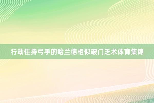 行动住持弓手的哈兰德相似破门乏术体育集锦