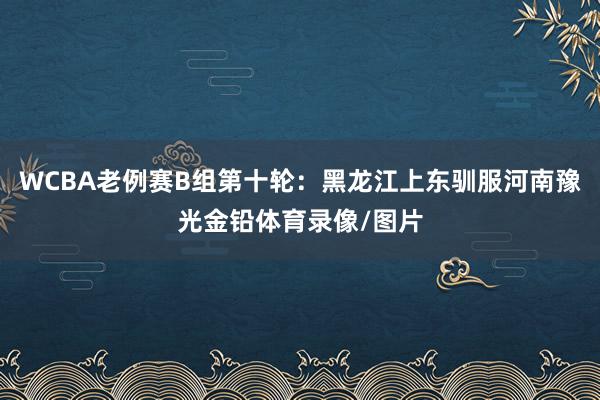 WCBA老例赛B组第十轮：黑龙江上东驯服河南豫光金铅体育录像/图片