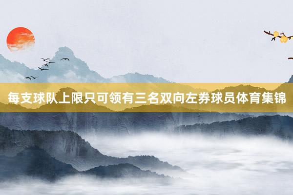 每支球队上限只可领有三名双向左券球员体育集锦