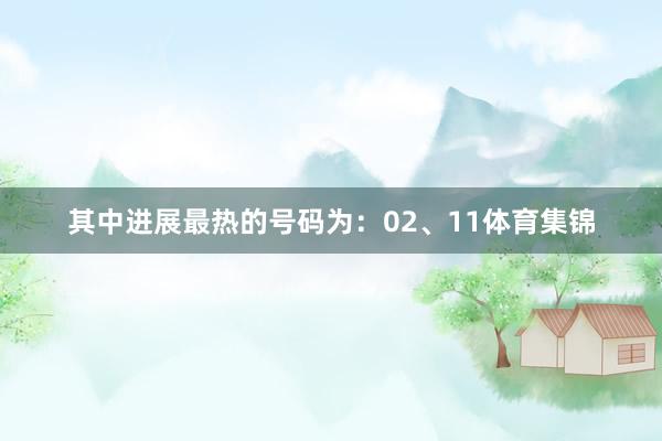 其中进展最热的号码为：02、11体育集锦