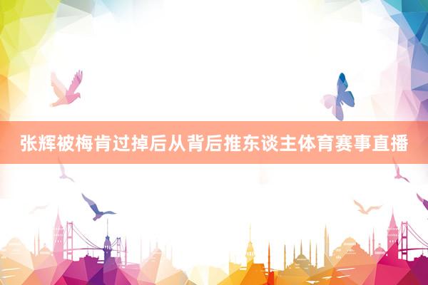 张辉被梅肯过掉后从背后推东谈主体育赛事直播