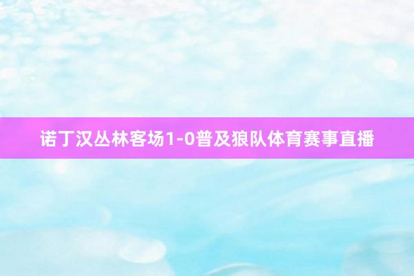 诺丁汉丛林客场1-0普及狼队体育赛事直播