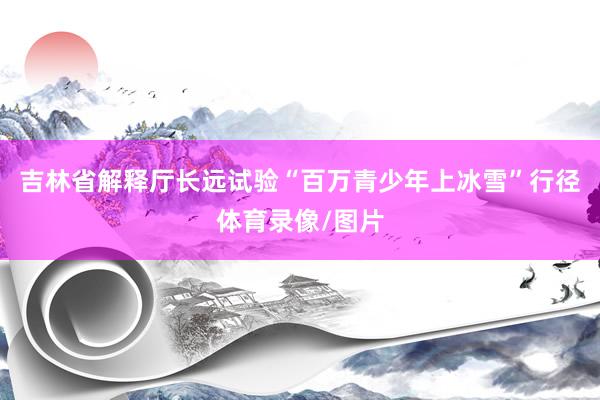 吉林省解释厅长远试验“百万青少年上冰雪”行径体育录像/图片