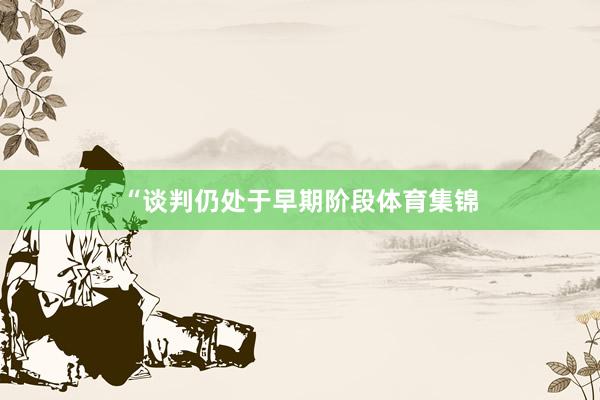 “谈判仍处于早期阶段体育集锦