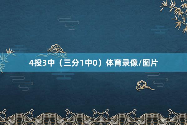 4投3中（三分1中0）体育录像/图片
