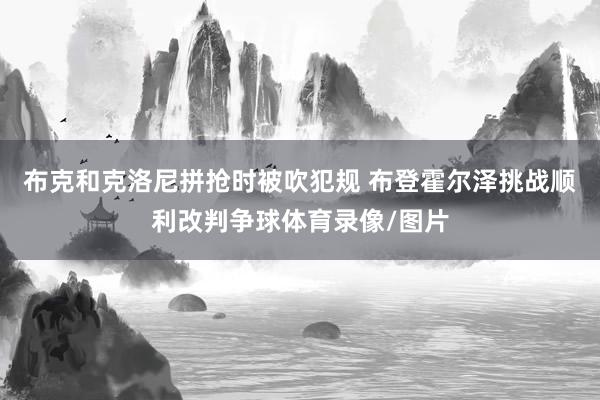 布克和克洛尼拼抢时被吹犯规 布登霍尔泽挑战顺利改判争球体育录像/图片