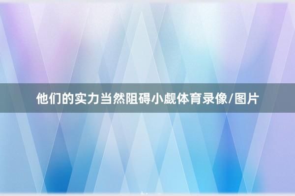 他们的实力当然阻碍小觑体育录像/图片