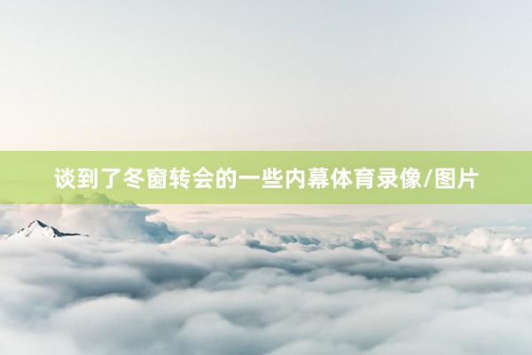 谈到了冬窗转会的一些内幕体育录像/图片