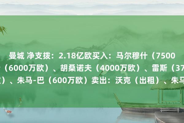 曼城 净支拨：2.18亿欧买入：马尔穆什（7500万欧）、尼科-冈萨雷斯（6000万欧）、胡桑诺夫（4000万欧）、雷斯（3700万欧）、朱马-巴（600万欧）卖出：沃克（出租）、朱马-巴（出租）    球王会体育信息