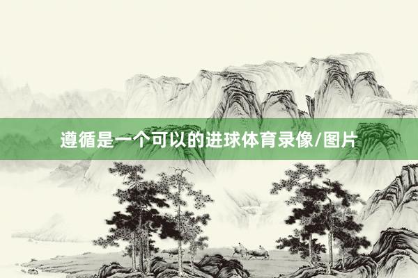 遵循是一个可以的进球体育录像/图片