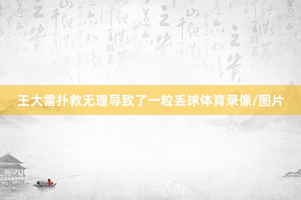 王大雷扑救无理导致了一粒丢球体育录像/图片