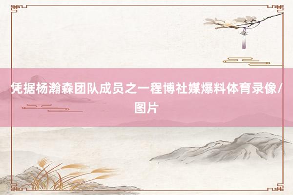 凭据杨瀚森团队成员之一程博社媒爆料体育录像/图片