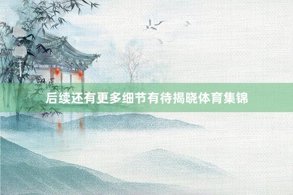 后续还有更多细节有待揭晓体育集锦