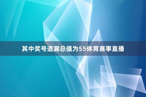 其中奖号遗漏总值为55体育赛事直播