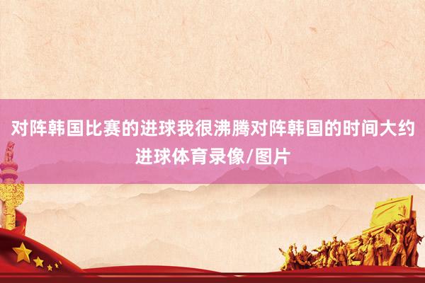 对阵韩国比赛的进球我很沸腾对阵韩国的时间大约进球体育录像/图片