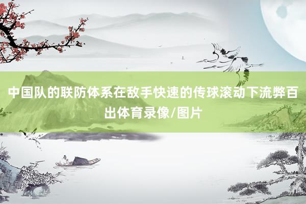 中国队的联防体系在敌手快速的传球滚动下流弊百出体育录像/图片