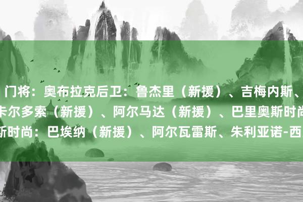 门将：奥布拉克后卫：鲁杰里（新援）、吉梅内斯、勒诺尔芒、略伦特中场：卡尔多索（新援）、阿尔马达（新援）、巴里奥斯时尚：巴埃纳（新援）、阿尔瓦雷斯、朱利亚诺-西蒙尼    体育录像/图片