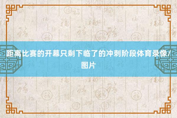 距离比赛的开幕只剩下临了的冲刺阶段体育录像/图片