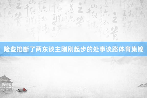 险些掐断了两东谈主刚刚起步的处事谈路体育集锦