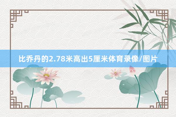 比乔丹的2.78米高出5厘米体育录像/图片