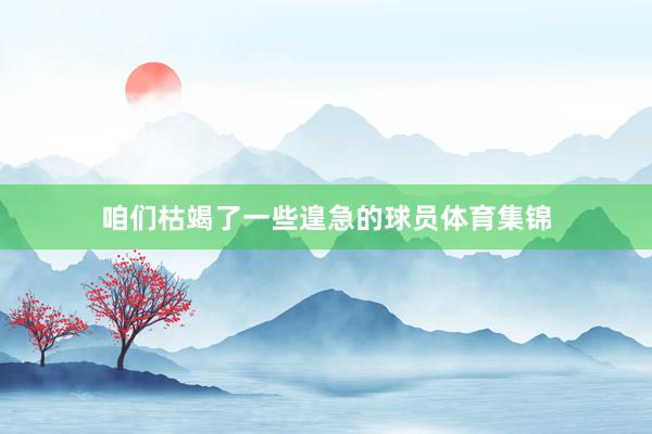 咱们枯竭了一些遑急的球员体育集锦