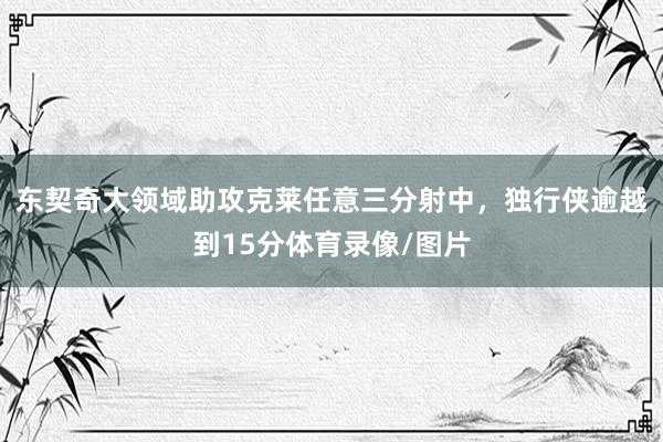 东契奇大领域助攻克莱任意三分射中，独行侠逾越到15分体育录像/图片
