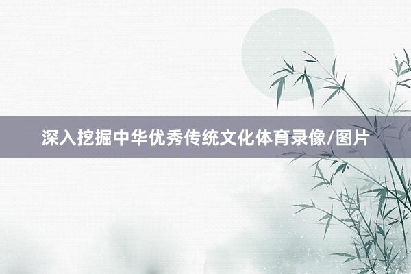 深入挖掘中华优秀传统文化体育录像/图片
