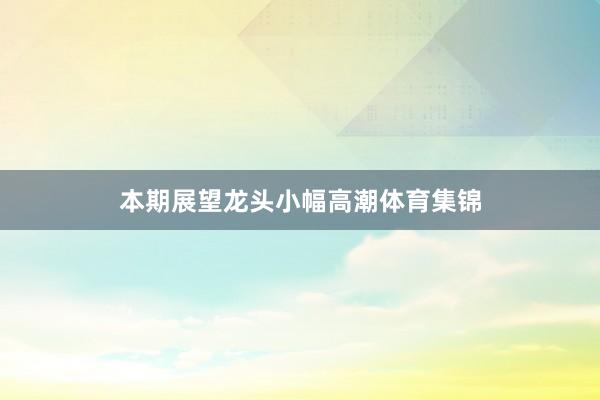 本期展望龙头小幅高潮体育集锦