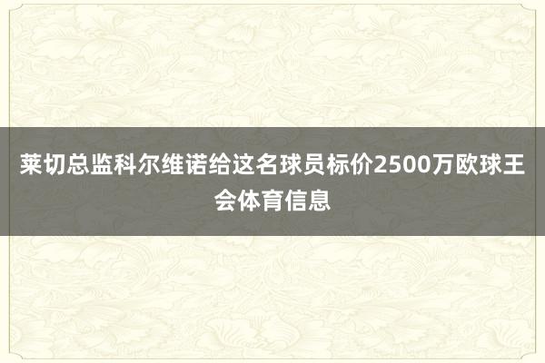 莱切总监科尔维诺给这名球员标价2500万欧球王会体育信息