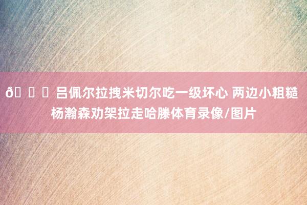 👀吕佩尔拉拽米切尔吃一级坏心 两边小粗糙 杨瀚森劝架拉走哈滕体育录像/图片