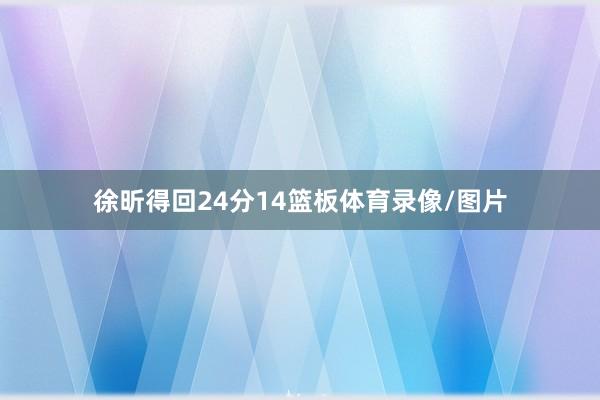 徐昕得回24分14篮板体育录像/图片