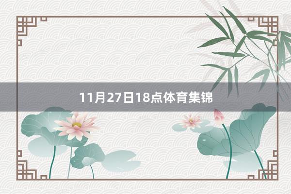 11月27日18点体育集锦