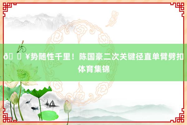 💥势随性千里！陈国豪二次关键径直单臂劈扣体育集锦